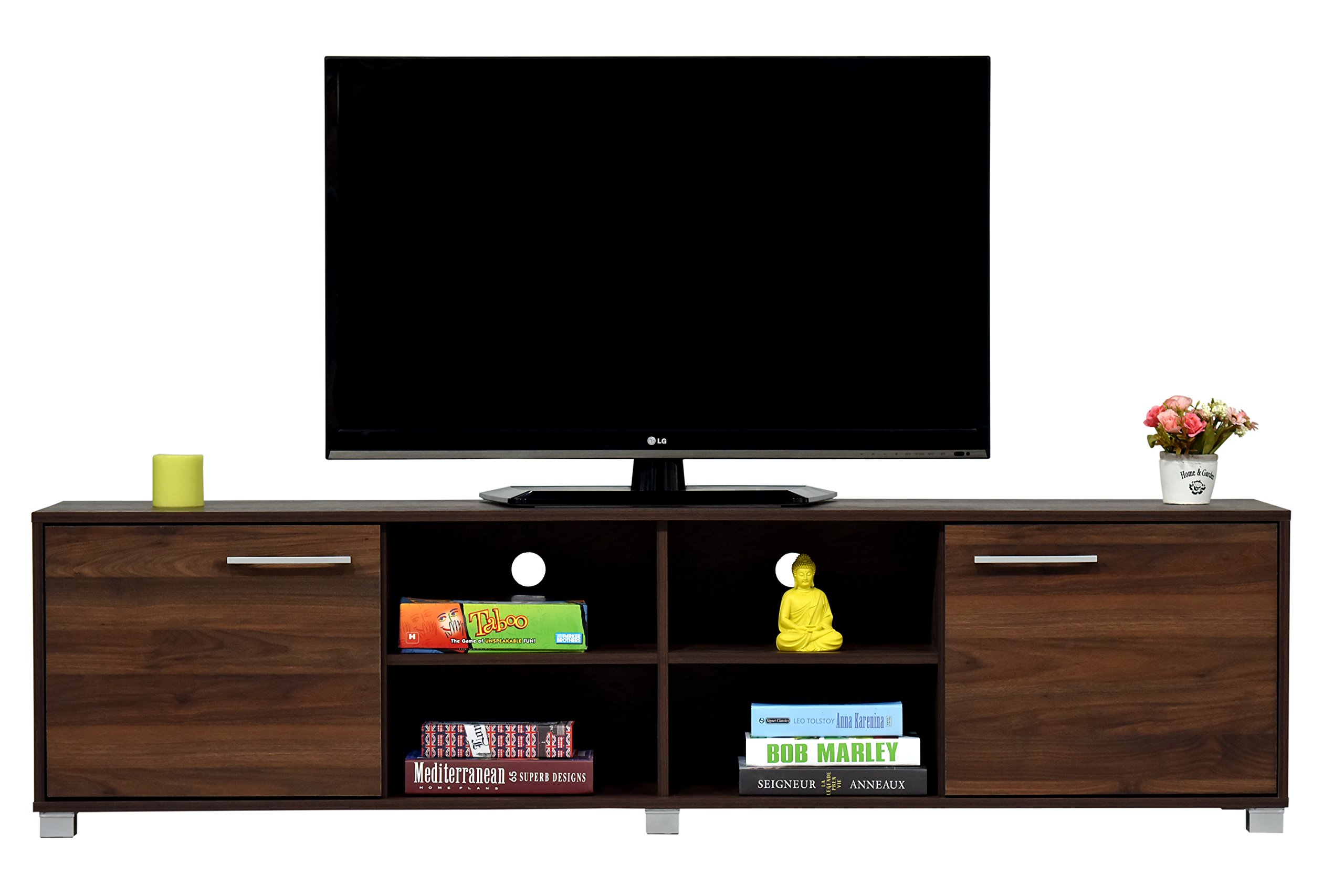 DeckUp Uniti Engineered Wood TV Stand and Home Entertainment Unit (Walnut, Matte Finish), 47 Cm, 180 Cm (B07DCVL34G) Amazon Price History, Amazon Price Tracker