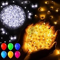 Vista 19 de 50 luces de globo, mini luces LED, redondas, de larga espera, lámpara de bola de papel, farol de papel, lámparas de globos para fiesta de Azul