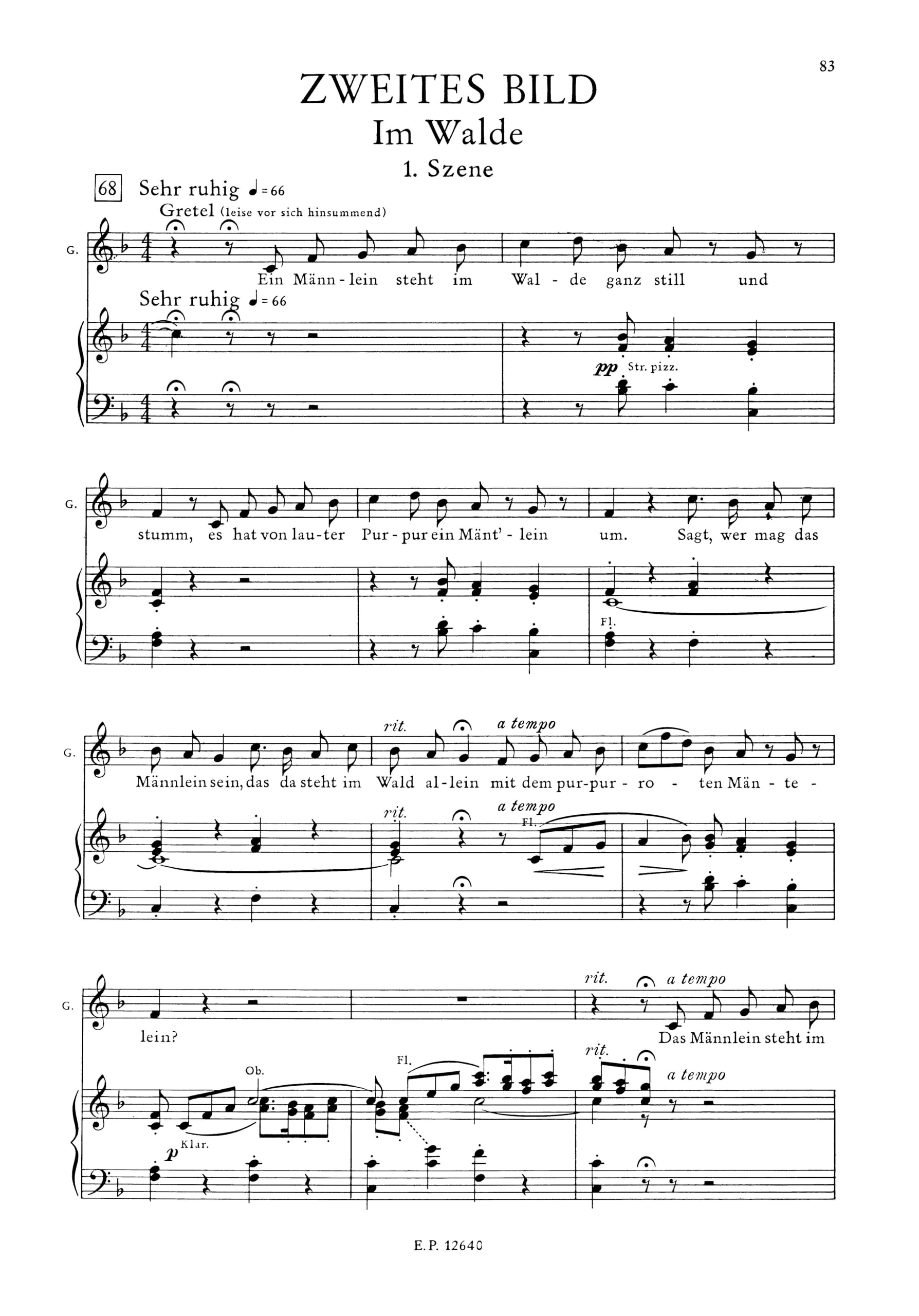 Hänsel und Gretel (Oper in 3 Akten): Märchenspiel in drei Bildern / Klavierauszug (Edition Peters)