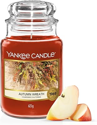 Yankee Candle Duftkerze im Glas (groß) | Autumn Wreath | Kerze mit langer Brenndauer bis zu 150 Stunden | Perfekte Geschenke für Frauen