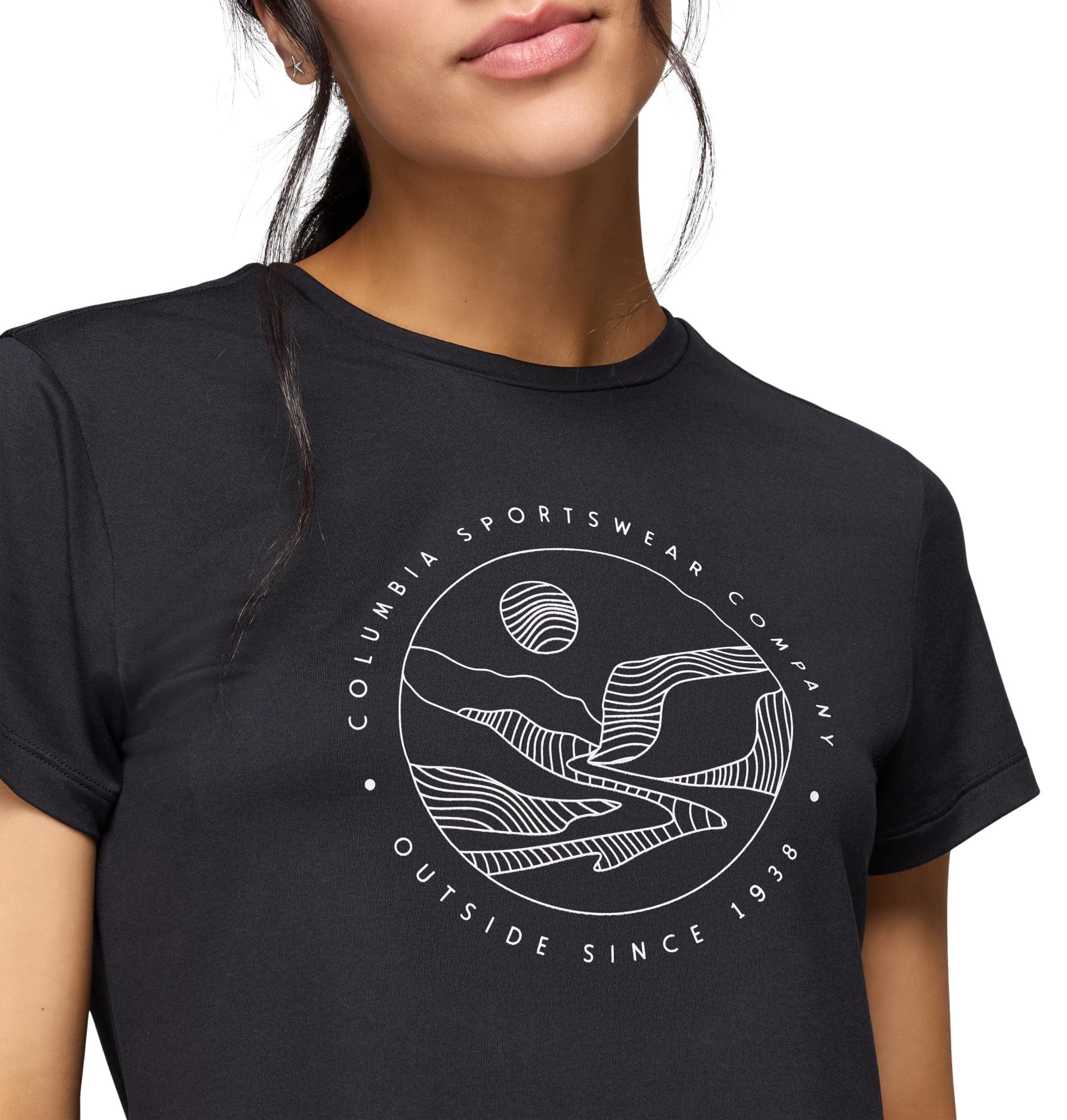 Columbia Sloan Ridge Graphic Short Sleeve tee Camiseta de Manga Corta Mujer (Pack de 1)