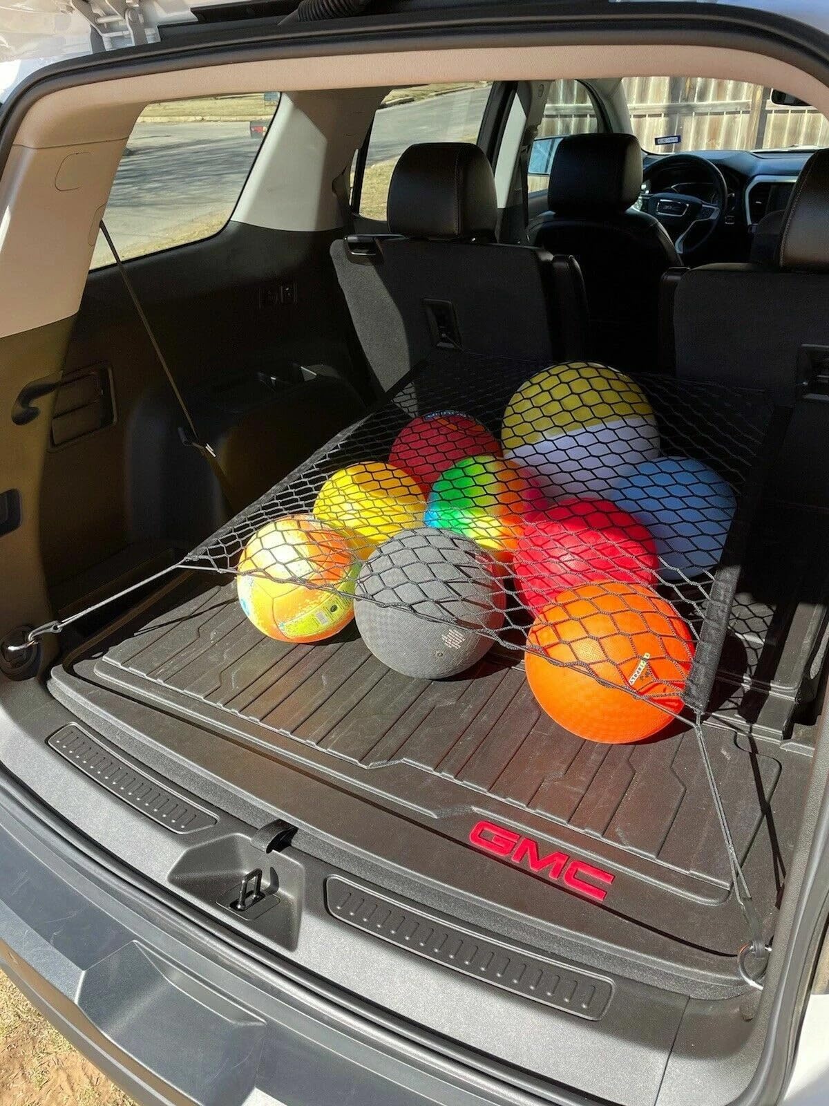 EACCESSORIES EA Rear Trunk Organizer Cargo Net for GMC Acadia 2017-2026 – Floor Style Cargo Net for SUV – Premium Mesh Car Trunk Elastic Organizer