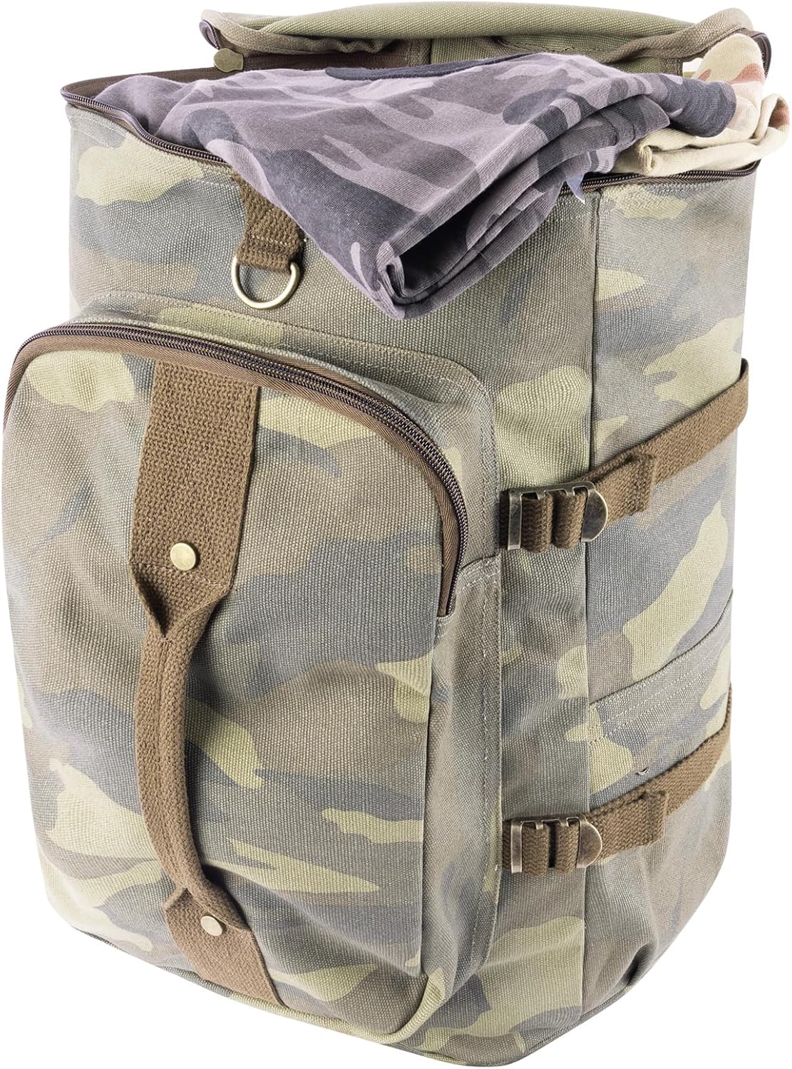 Rothco Convertible Canvas Duffle Backpack – Outdoor Camping Weekend Travel Bag 30L