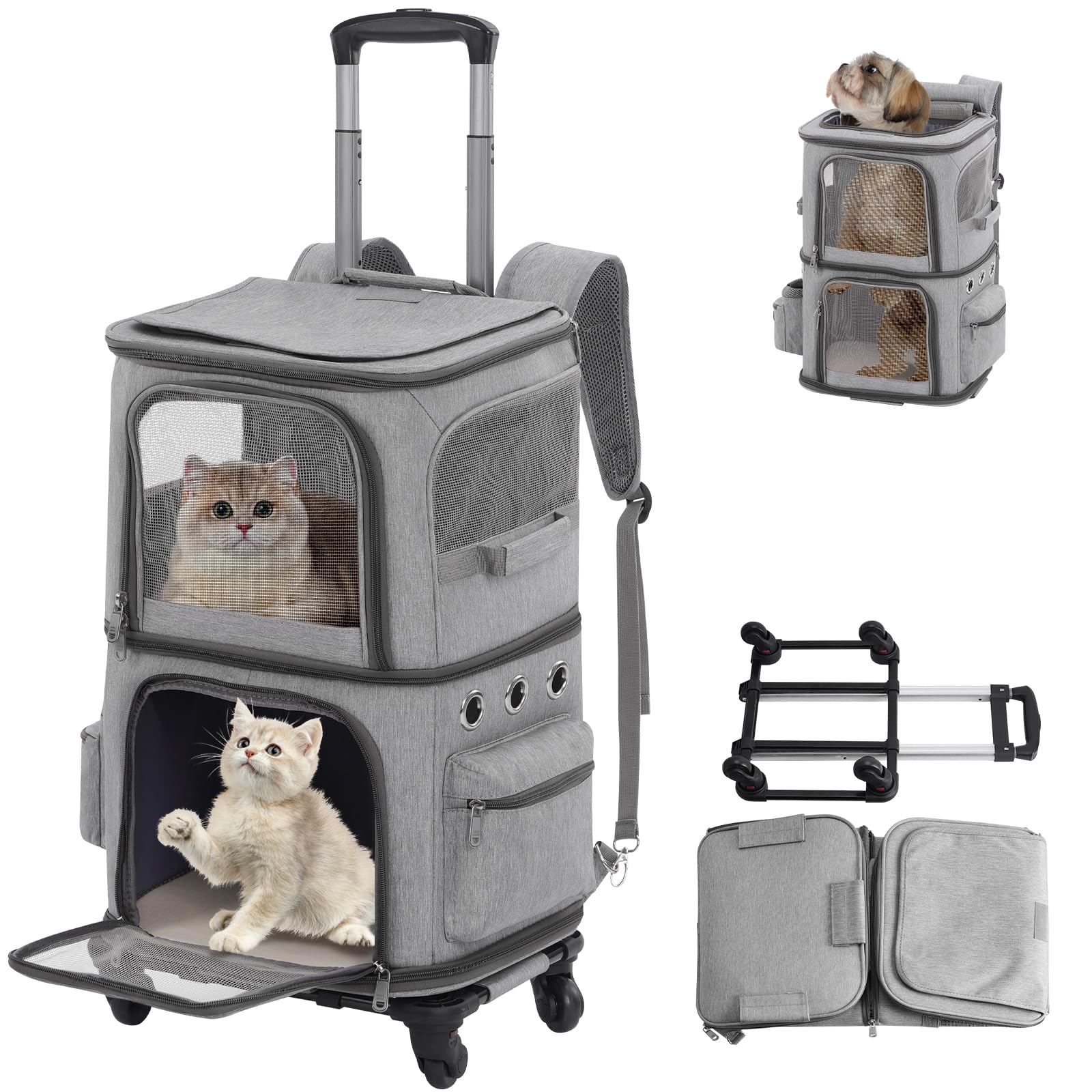 Amazon.co.jp: Morpilot ペットキャリー 猫 きゃりーバッグ 4way 