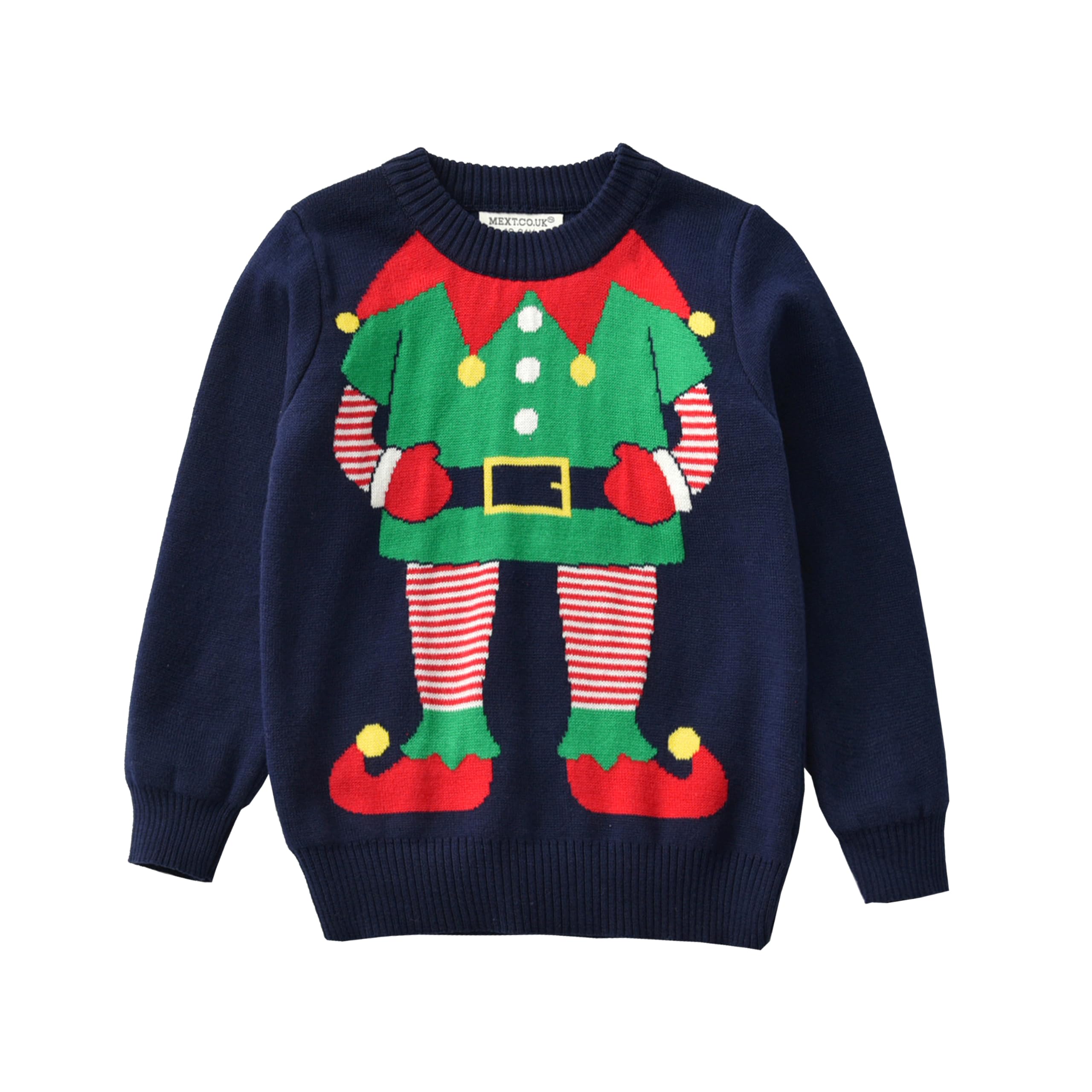 LIKPOJA Kids Christmas Jumper Girls Boys Knitted Christmas Ugly Sweater Toddler Jumpers for Children's Winter Warm Clothes(Knitwear G Elf,1-2Y