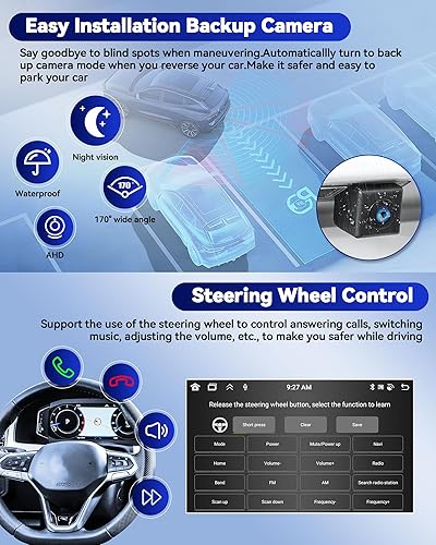 Miniatura 22 de CAMECHO 2+64G CarPlay & Android Auto Receptor estéreo para coche, Android 13 Doble DIN Radio de coche para Hyundai Accent Verna Solaris 2010-2016