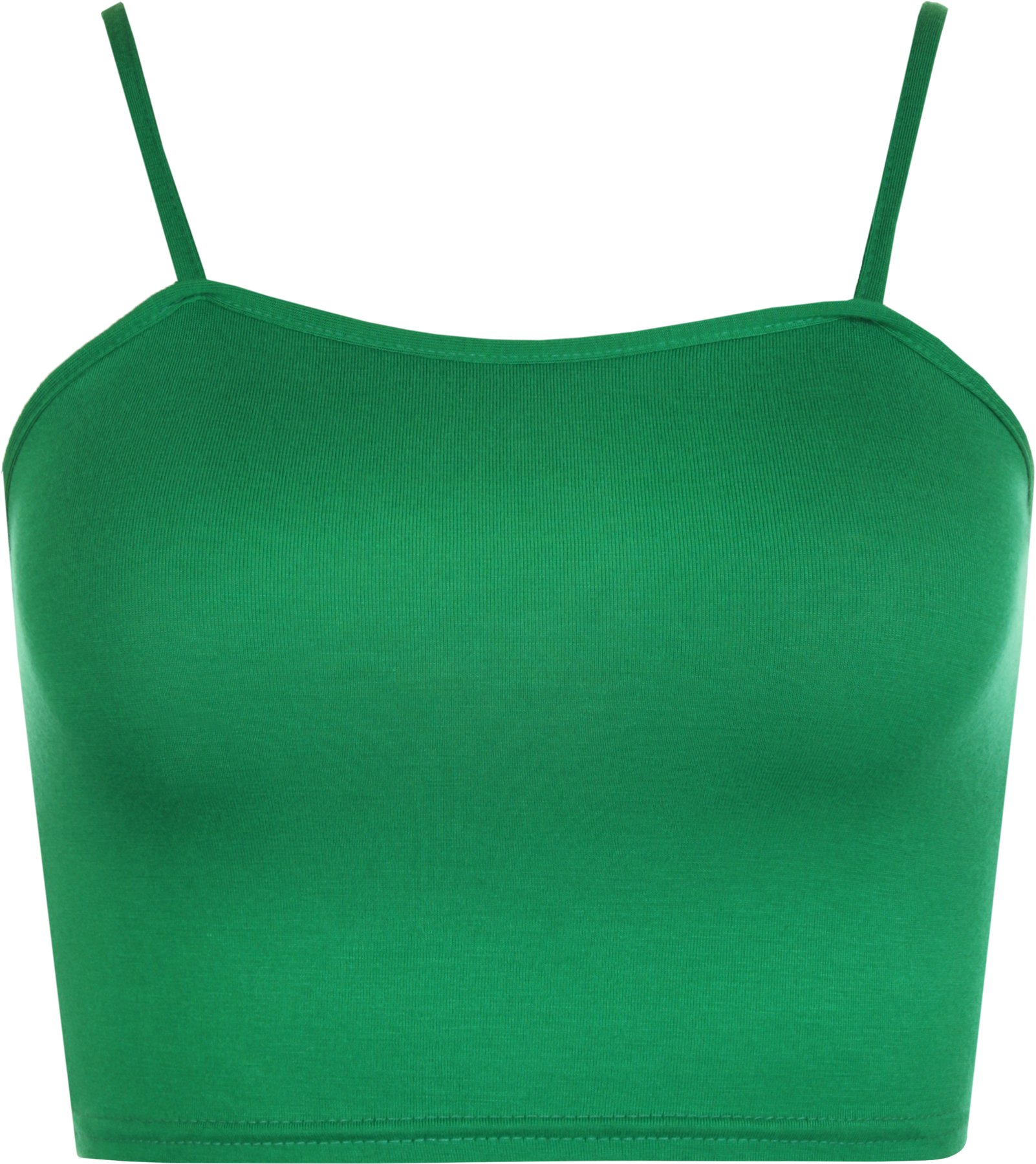 Wearall Women's Jade Strappy Sleeveless Bralet Crop Stretch Vest Top - 8-10