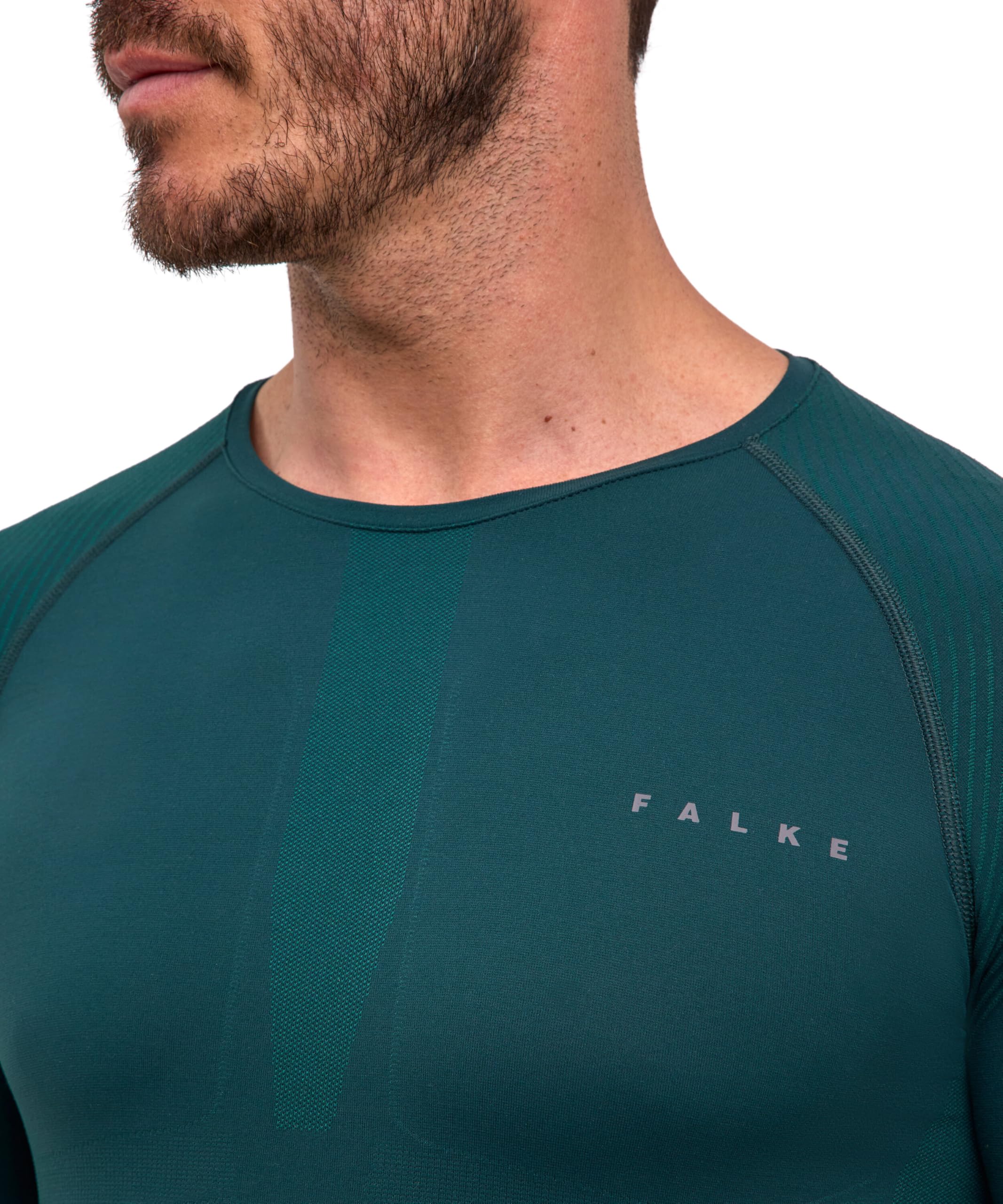 FALKE Herren Warm Round Neck Funktionsshirt Langarm schnelltrocknendes atmungsaktives nachhaltiges Funktionsmaterial für milde bis kalte Temperaturen warme Funktionsunterwäsche 1 Stück | thermoregulierend für warme bis kalte Temperaturen
