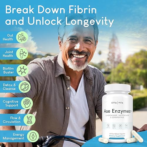 Miniatura 3 de Potent Nattokinase 4000 FU Serrapeptase 240000 SPU Lumbrokinase Suplemento (3000 FUcápsula) - Cápsulas de enzimas proteolíticas para apoyo