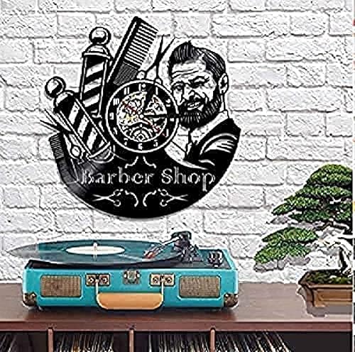 Miniatura 5 de Reloj de pared de vinilo Reloj de pared de disco de vinilo Relojes de pared decorativos Peluquería Reloj de pared de vinilo de diseño moderno
