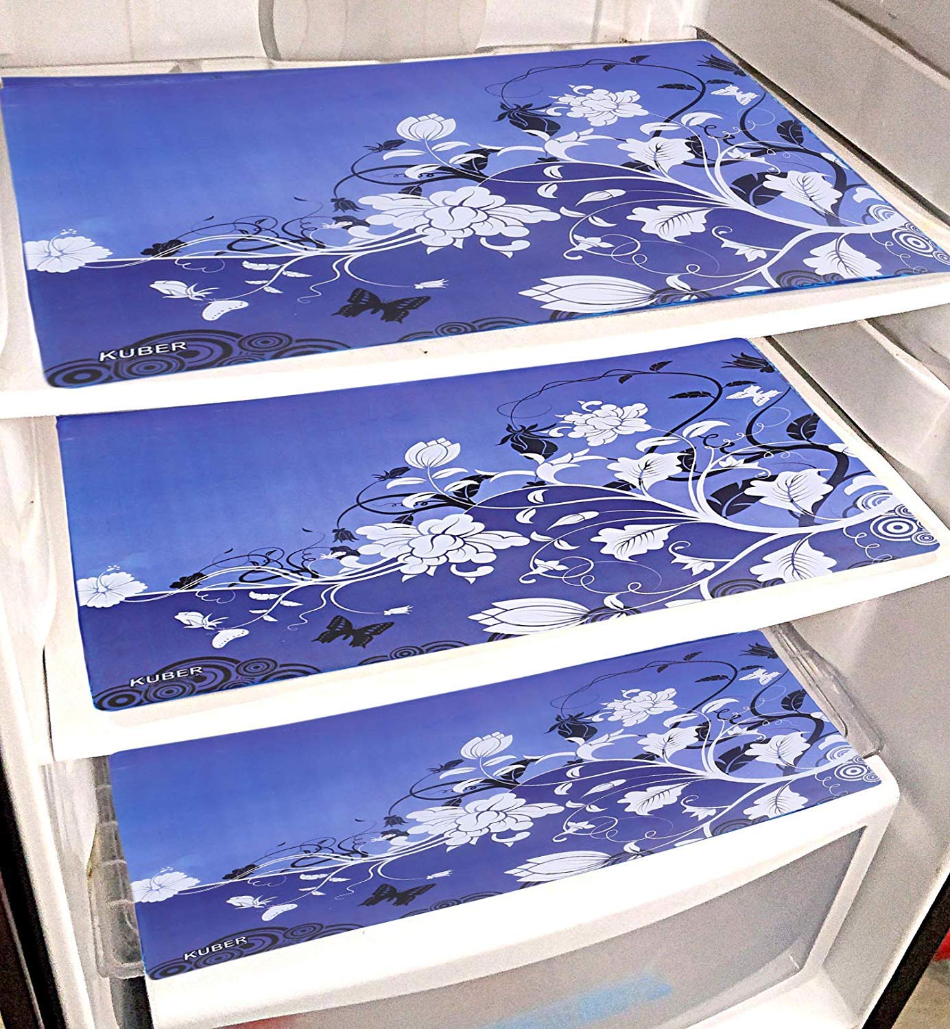 Kuber Industries PVC 6 Pieces Refrigerator Drawer Mats (Blue) -CTLTC11151 - Image 5 thumbnail