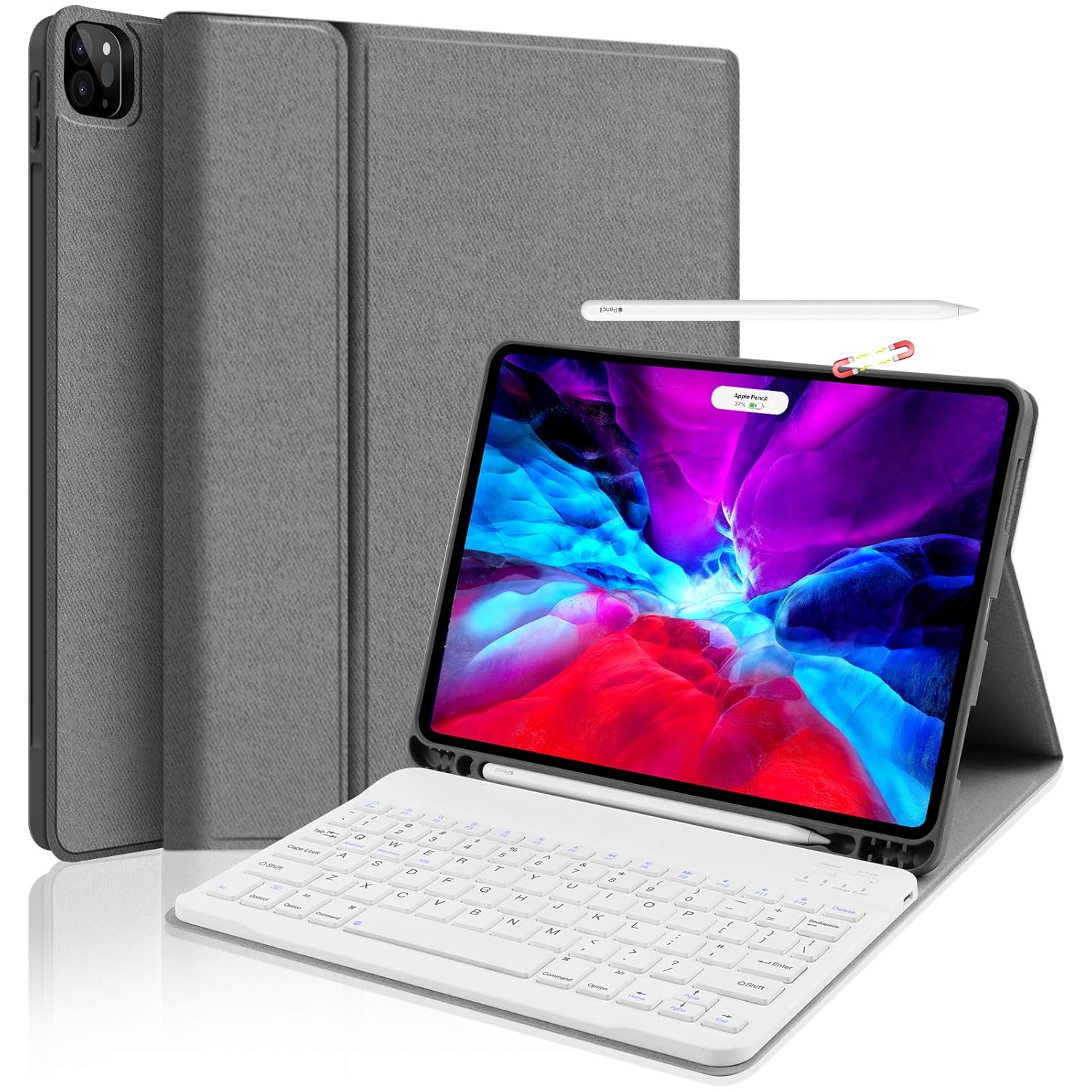 iPad Pro 11 Keyboard Case 2020 JUQITECH Smart Case with Wireless