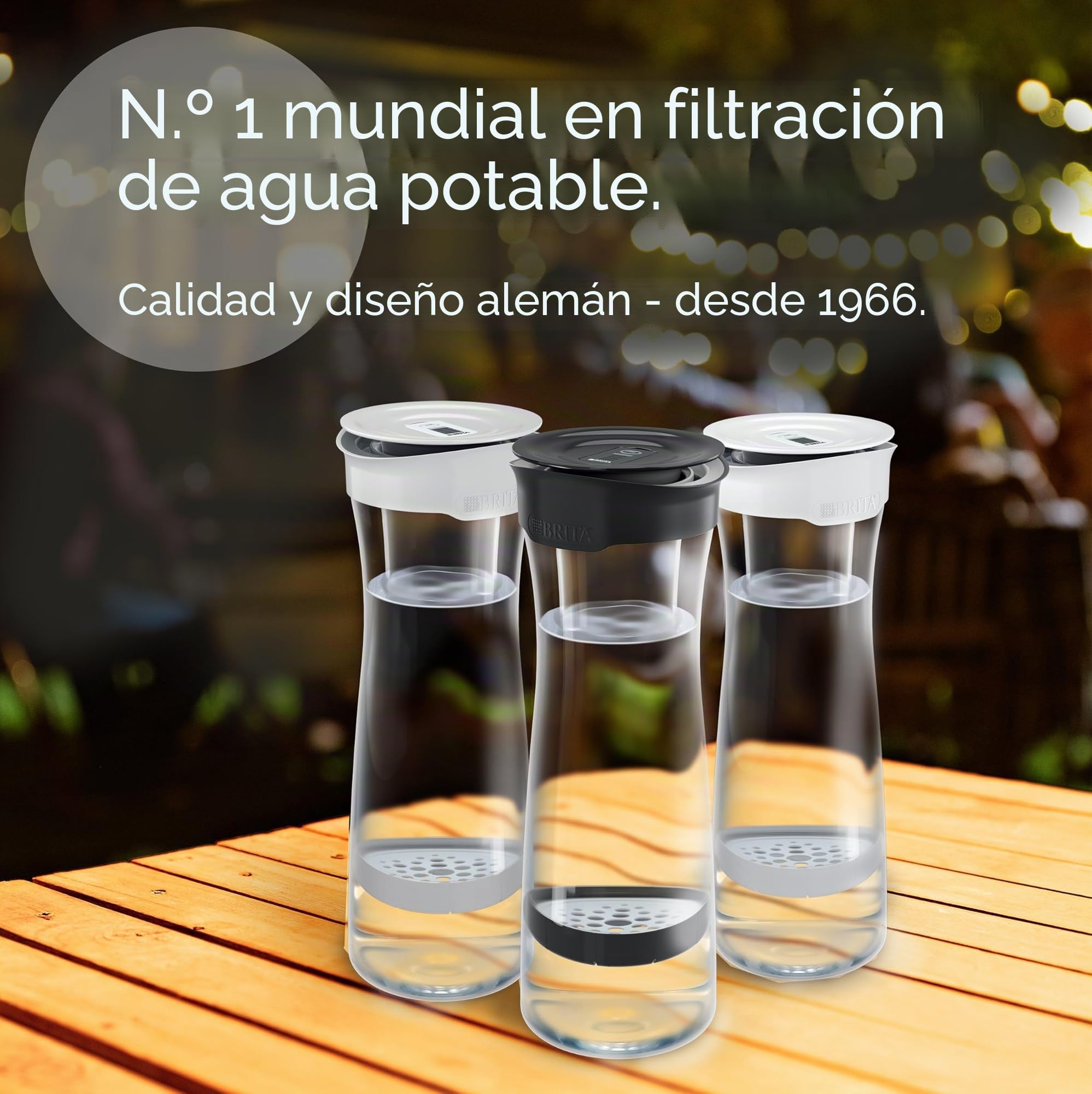 Brita Fill&Serve - Botella con filtro 1.3 L, color blanco y grafito