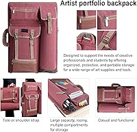 Vista 9 de TRANSON Art Portfolio Case Artist Mochila Bolsa de lona grande 26" x 19.5