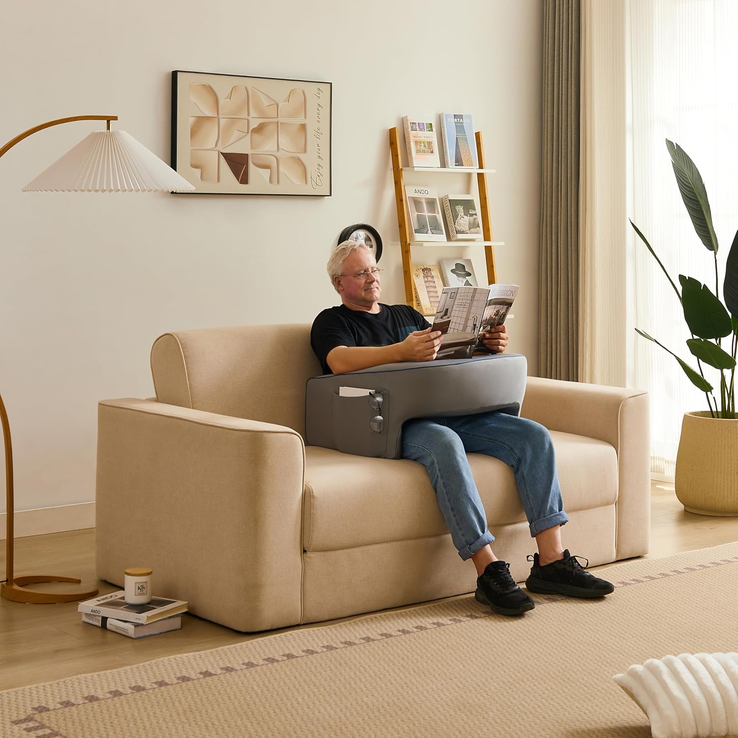 cooloo8 Gaming Pillow for Bed, Reading Pillow for Lap, Lap