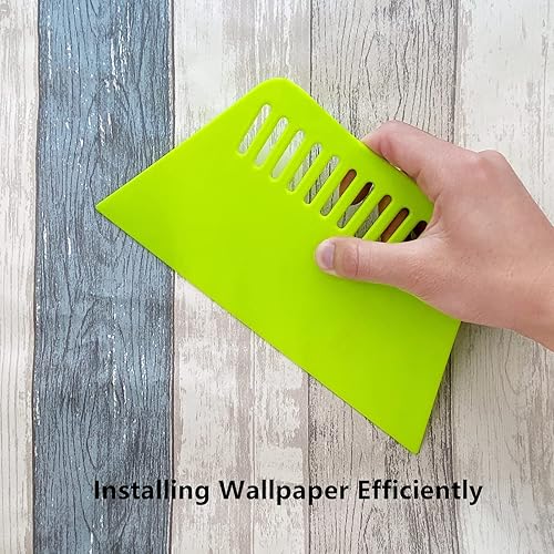 Miniatura 5 de Papel pintado grande de 2 piezas, espátula de papel tapiz de alisado, raspador de plástico para la aplicación de papel de contacto, película