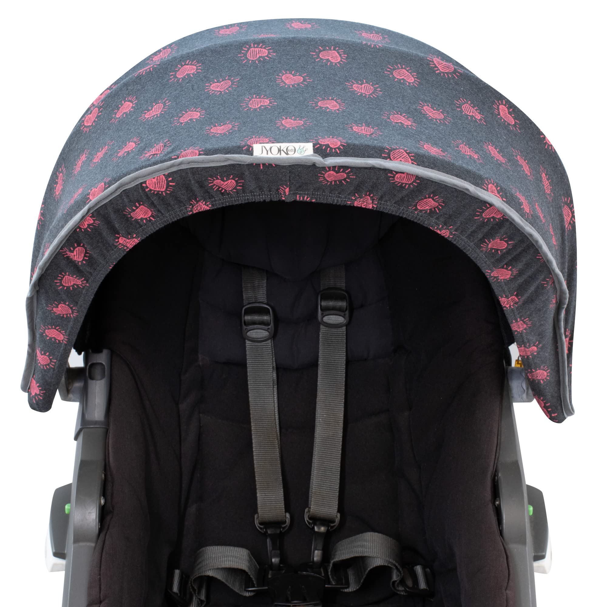 JYOKO KIDS Cubre capota para cochecito Stokke Xplori y crusi (Fluor Heart)