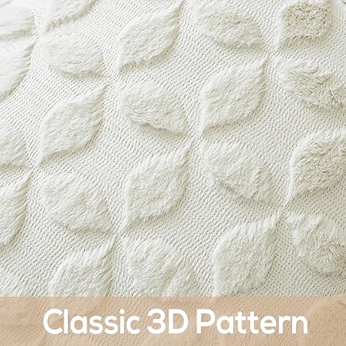 Miniatura 6 de Artscope Juego de 2 fundas de cojín decorativas de lana sintética suave de 20 x 20 pulgadas, fundas de cojín cuadradas de terciopelo de felpa estilo