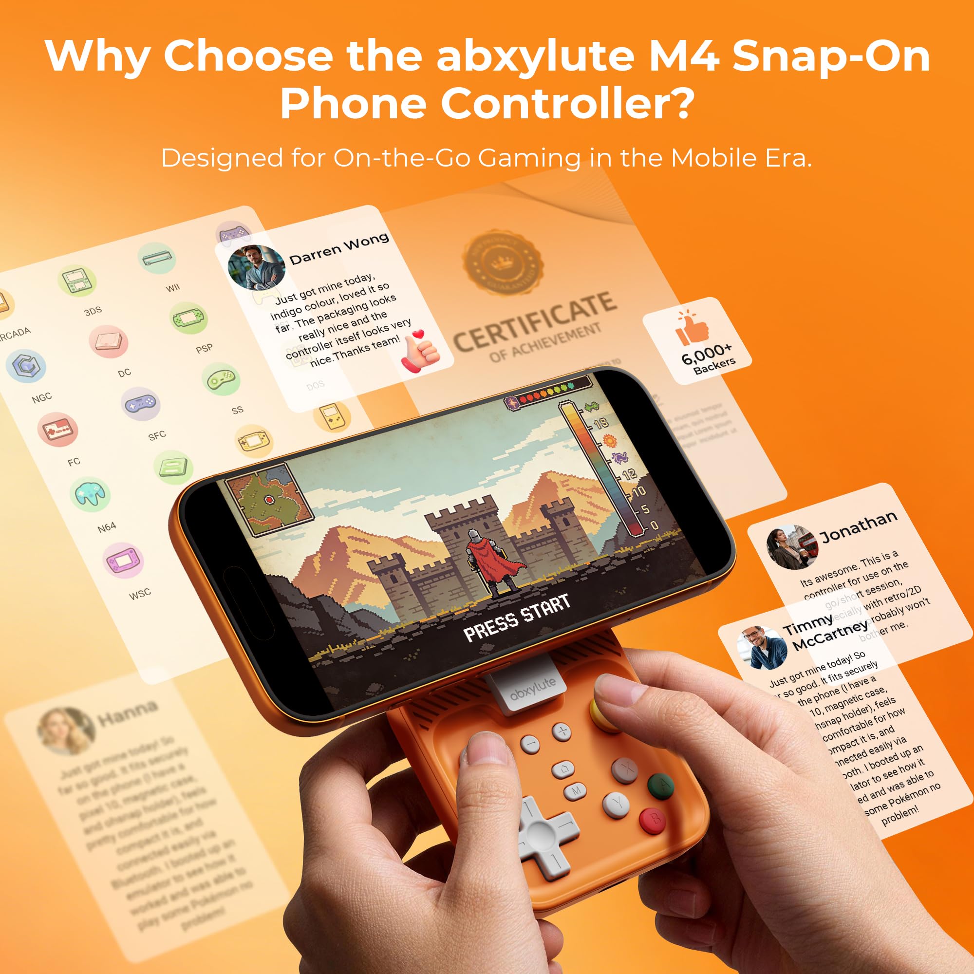 Amazon.co.jp: abxylute M4 スナップオンモバイルゲームコントローラー