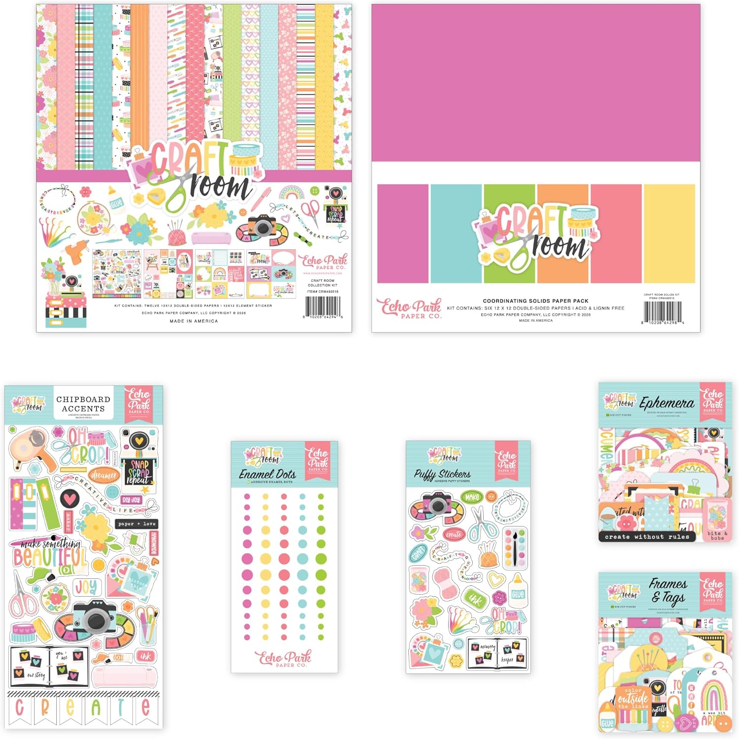 Echo Park Paper Craft Room Mega Bundle Scrapbooking Kit