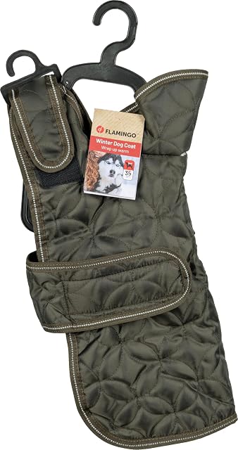 Foto 7 de 7 de Abrigo Perro - Flamingo Ushi - A:35cm B:34-40cm C:46-56cm - poliéster - Impermeable - Reflectante