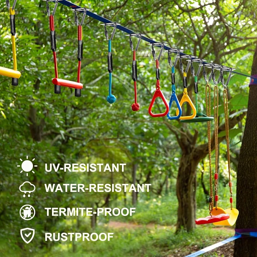 Amazon.com: Ninja Warrior Obstacle Course for Kids Backyard,Fast