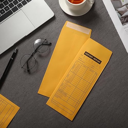 Miniatura 3 de Qilery 1000 sobres de depósito en efectivo a granel de 4 1/8 x 9 1/2 pulgadas, sobres de cajero para planificación de presupuestos, bancos