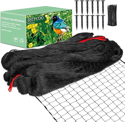 BSTPCOO Bird Netting 50'x50 Hawk Netting to Protect