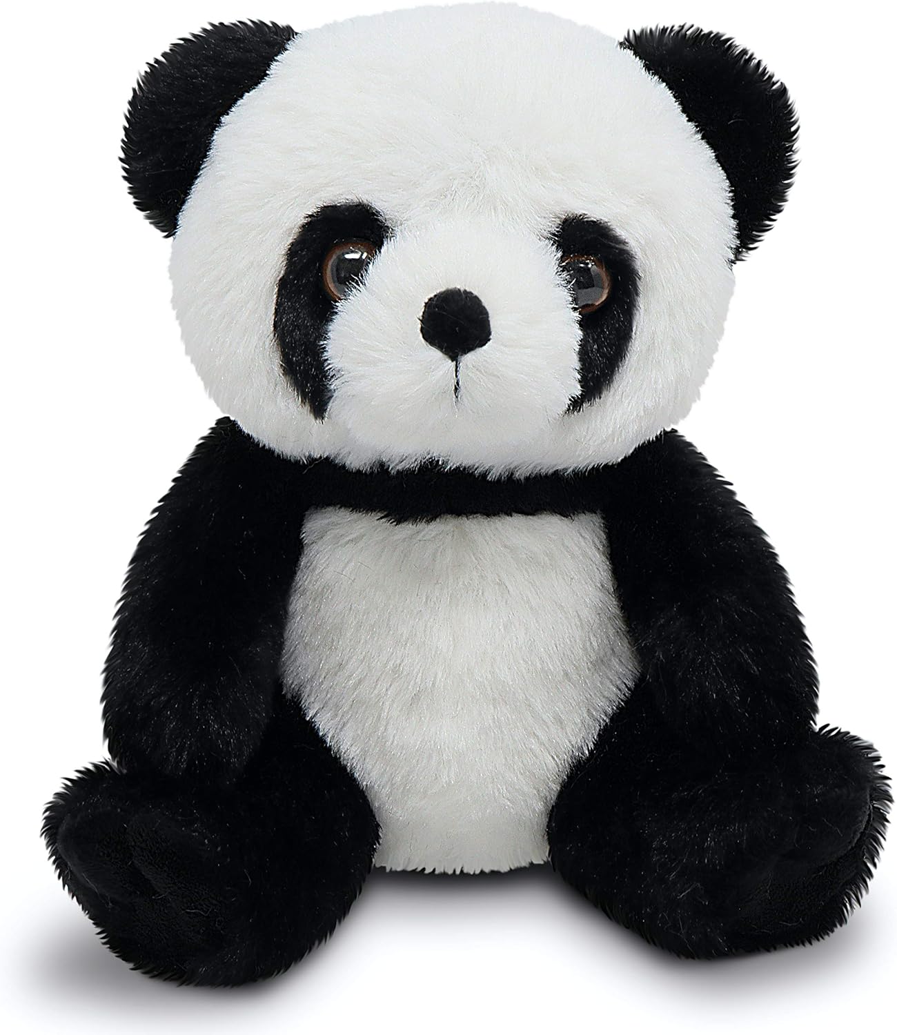 Fluffuns Panda Stuffed Animal - 9" - Stuffed Panda Bear Plush Toys (Black or Blue) - Great Gift, Adorable Friend for Baby Girl, Boy, Kid