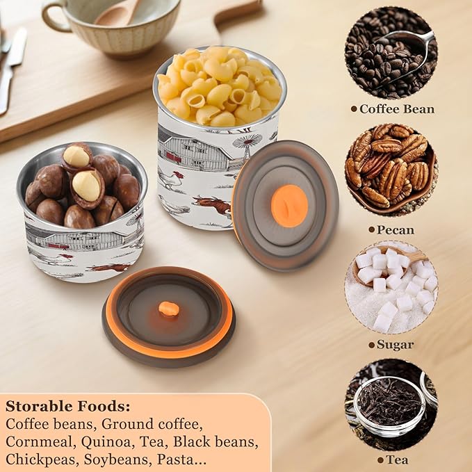Frasco Hermético Acero Inoxidable 30 oz para Café Granos Té Azúcar miniatura 7