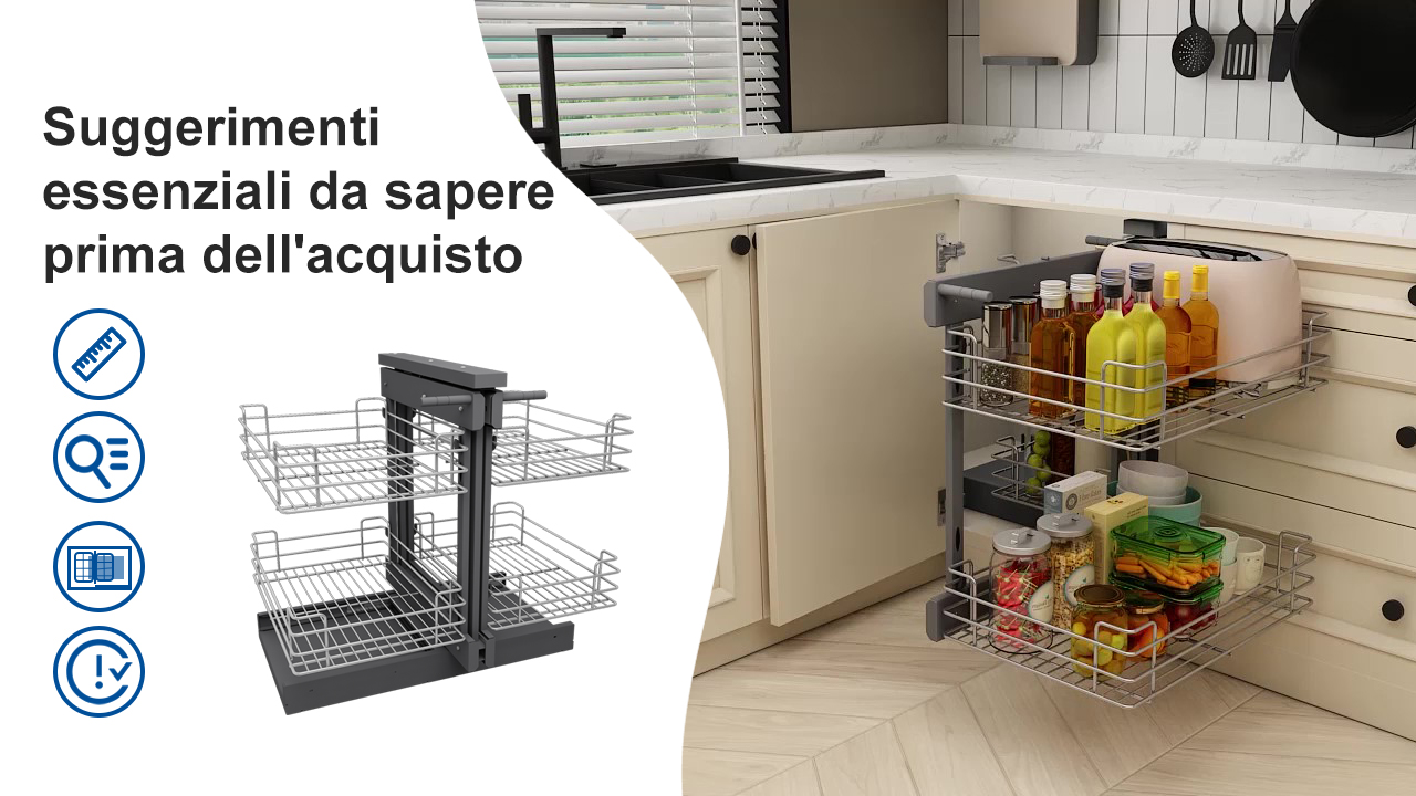 Organizzatore Estraibile per Armadietto: Cassetto Scorrevole Senza Fori