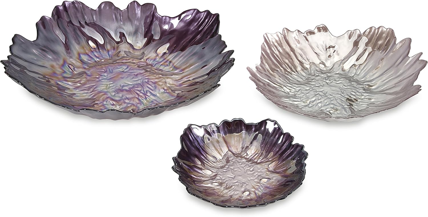 Imax Set of 3 Midnight Garden Glass Bowls Amazon.ca Home