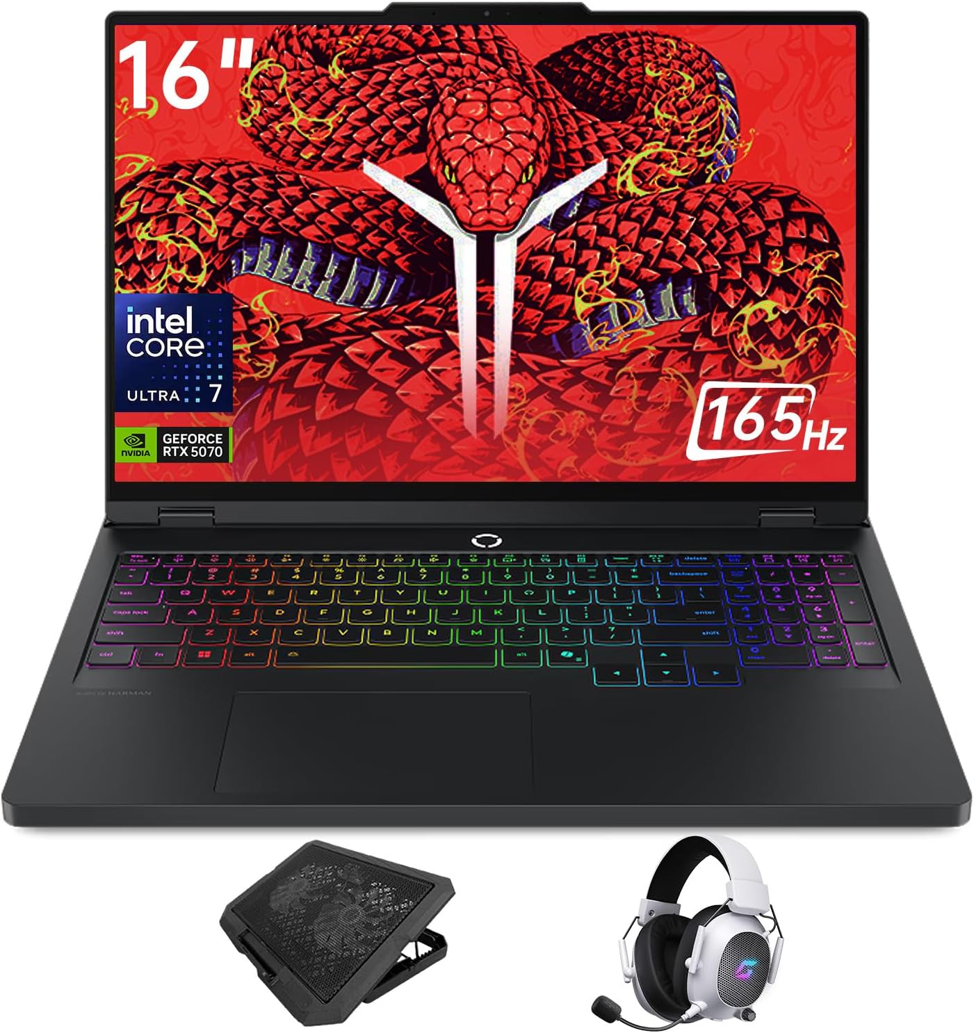 Lenovo Legion Pro 5i 16’’ Gaming Laptop, 2.5K OLED 165HZ Display, Intel 20-Core Ultra 7 255HX, RTX 5070, 16GB DDR5 RAM 512GB SSD, RGB Backlit, Wi-Fi 7, Win 11 Home with Mytrix Accessory