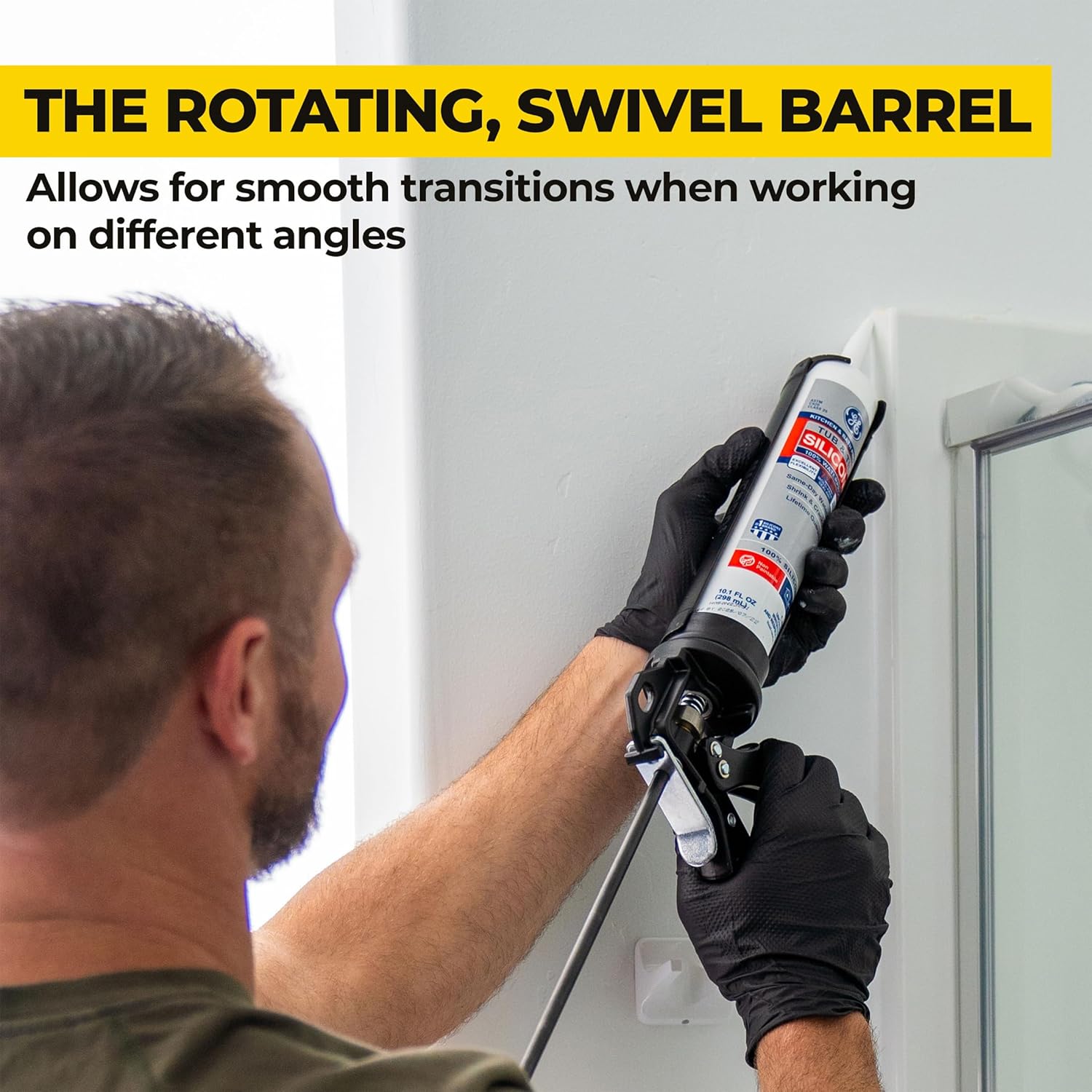 Sikaflex NP1 10oz Polyurethane Sealant (Pack of 12, Stone) with AWF PRO Heavy Duty Caulk Gun 18:1 Thrust Ratio