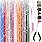 Hair Tinsel Kit With Tool 8600 strands Tinsel Hair Extensions 20 Colors Fairy Hair Tinsel, Sparkling Shiny Hair Tinsel Heat Resistant Highlights Glitter (48 inch)