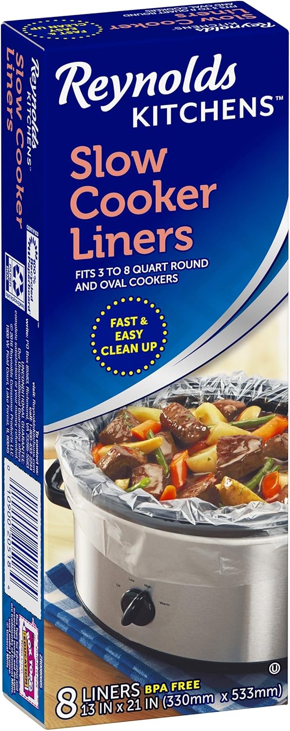 Reynolds Wrap Slow Cooker Liners 13" X 21" Round and Oval Boxed (Pack of 5