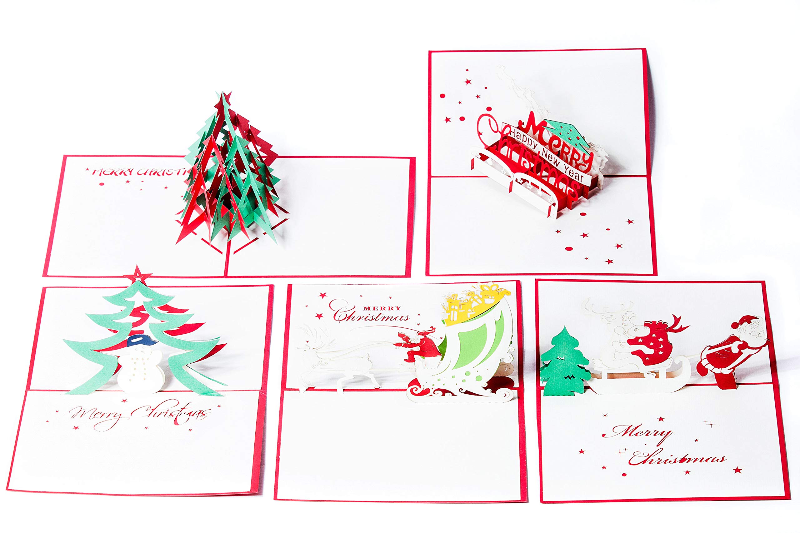 Amazon.com: Christmas Pop Up Cards. This Set of 3D Greeting Cards