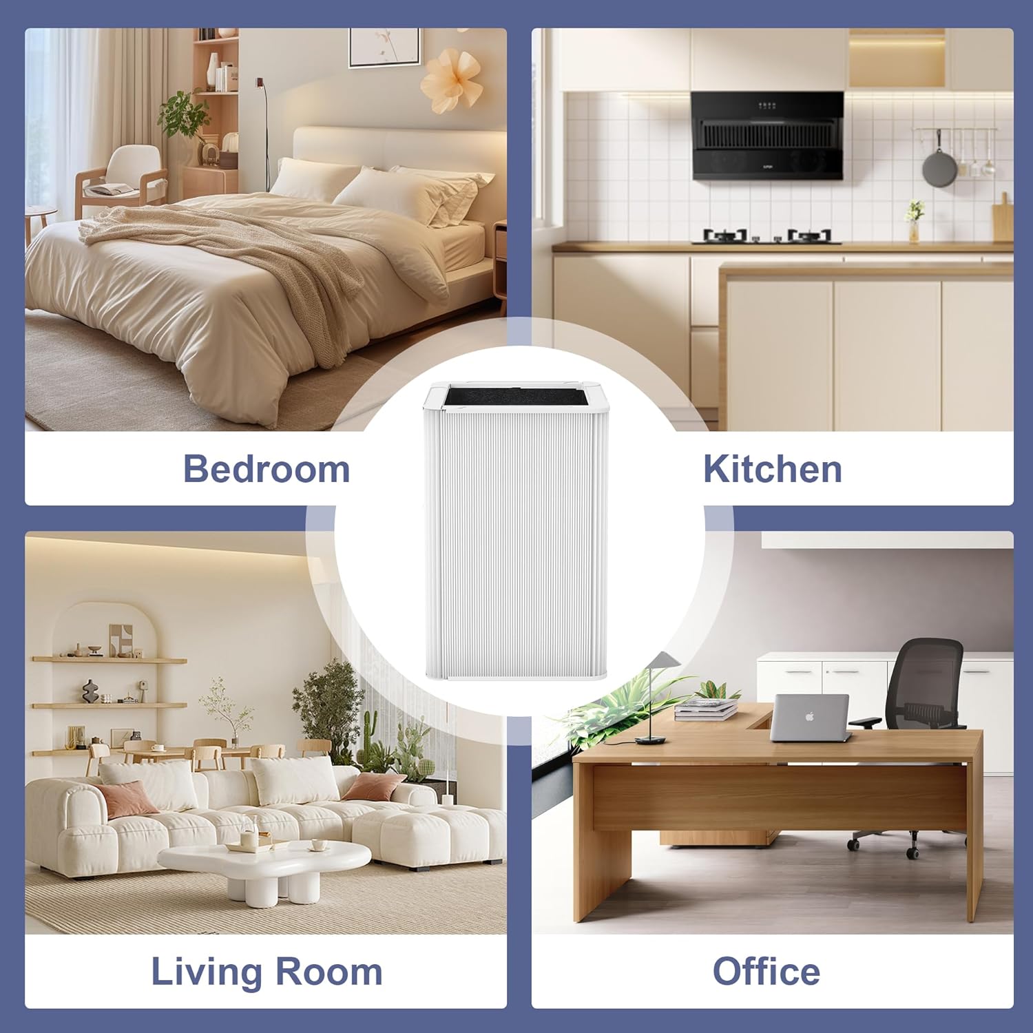 121 Replacement Filt-er, Compatible with Blue Pure 121 A-ir Purifi-er, HEPA H13 Particle, and Activated Carbon Filt-er，（1 Pack）