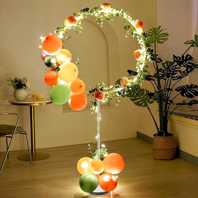 Party Propz Balloon Ring Stand For Decoration - 1 Pc set of 15 Pcs Round Balloon Arch Stand | Decoration Ring Stands For Backdrop | Birthday Decorations Stands | Party Decorations Items