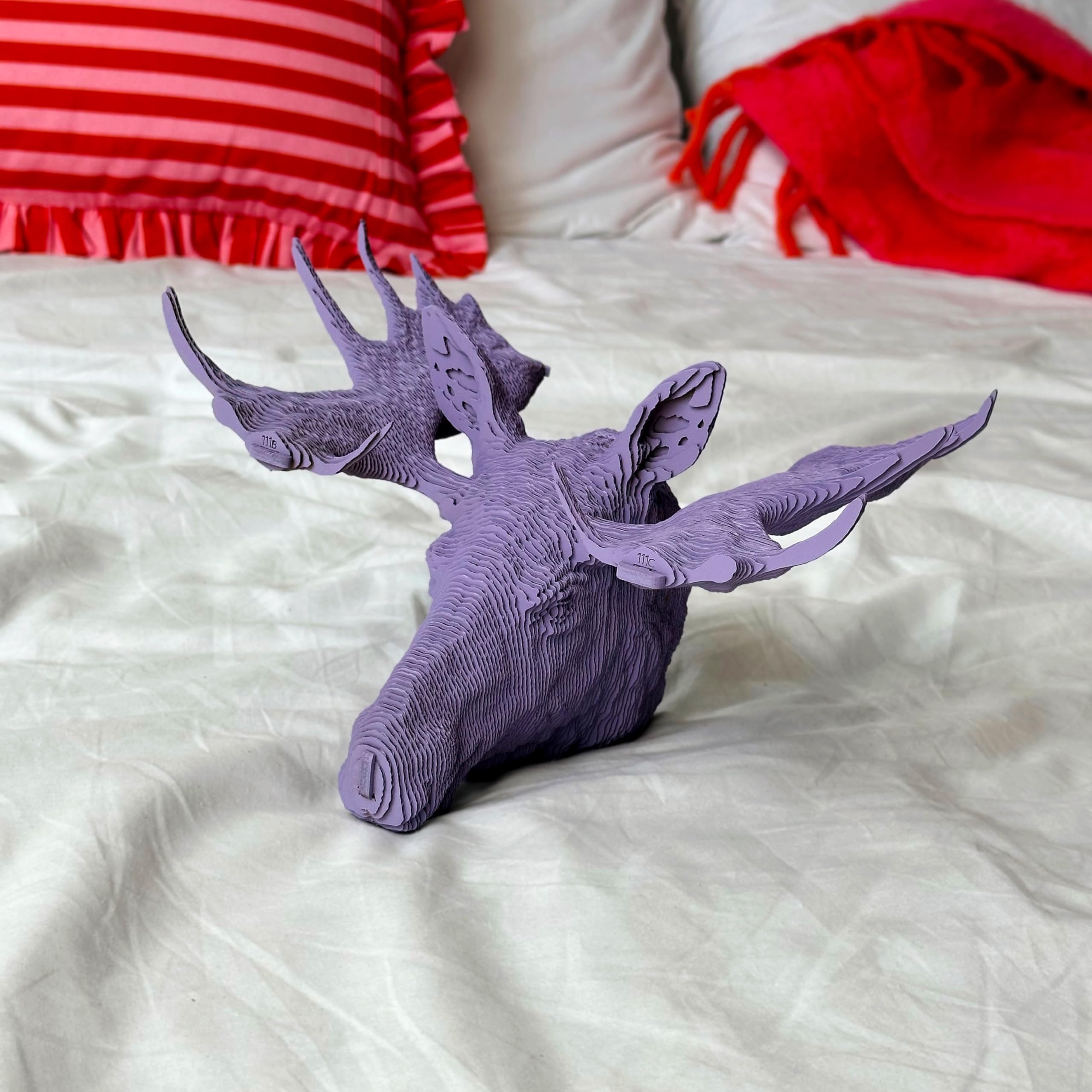 Élan Puzzle 3D en Carton – Maquette à Monter | 308 Pièces, 27 × 20 × 17 cm – Kit Sculpture DIY à Peindre, Matériaux Recyclés, Ados & Adultes, Idée Cadeau Déco