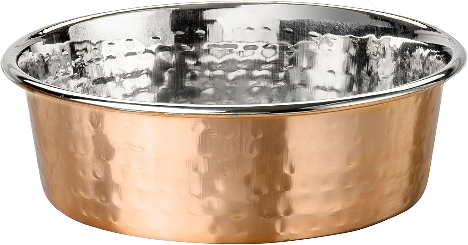 copper pet bowl