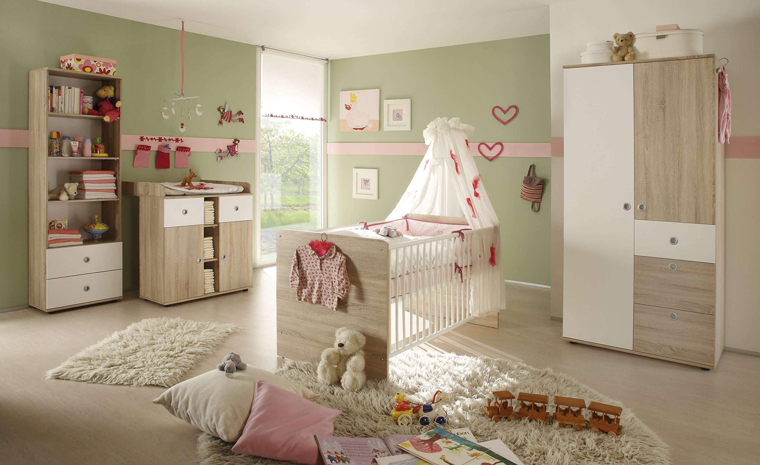 AVANTI TRENDSTORE Werni Fasciatoio in legno laminato colore quercia Sonoma/bianco