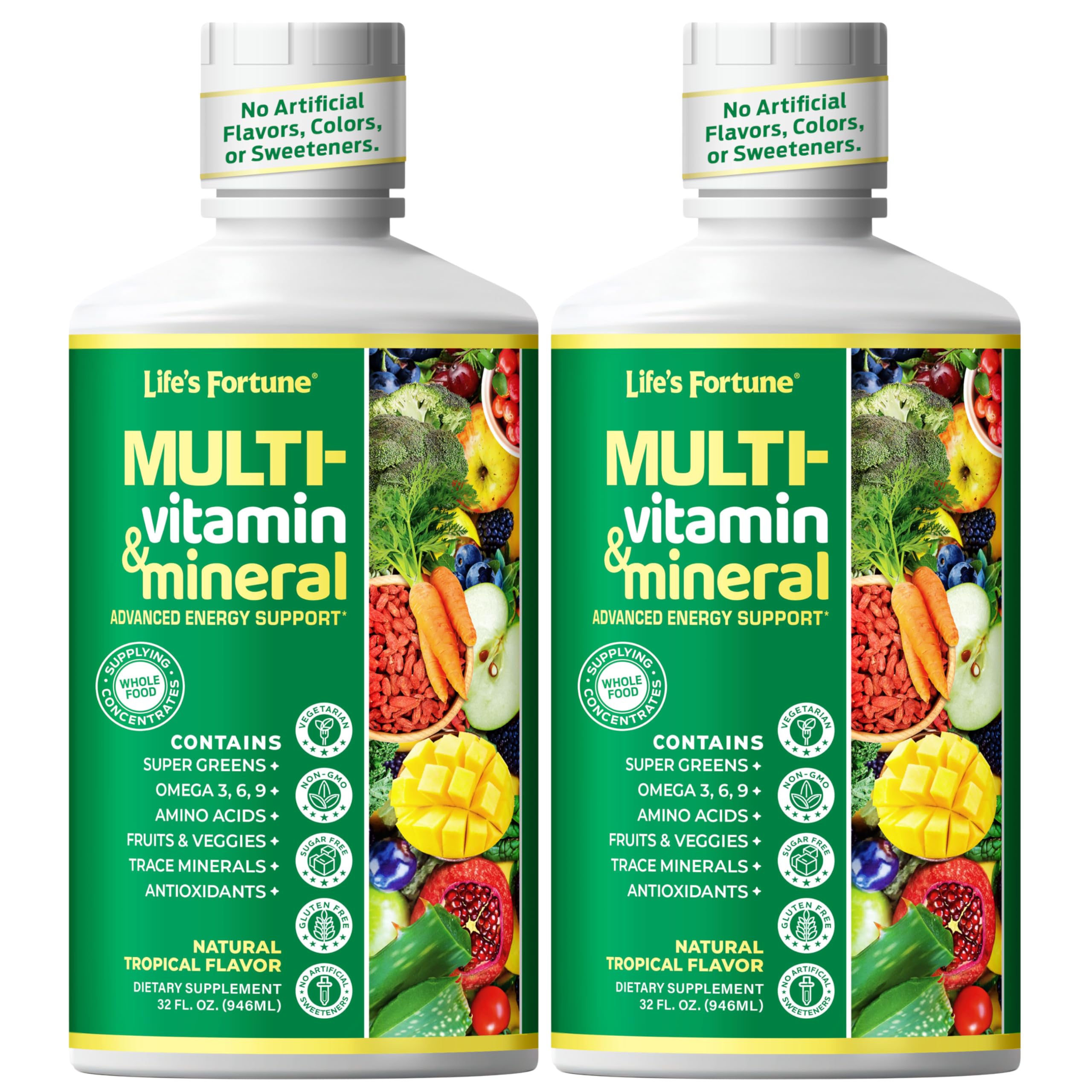 Life's Fortune Whole Food Multivitamin & Mineral Supplement for Men & Women – Energy Support Vitamins for Immune, Brain & Metabolism Support – Iron Free, 180 Vegetarian Tablets — Amazon image 8