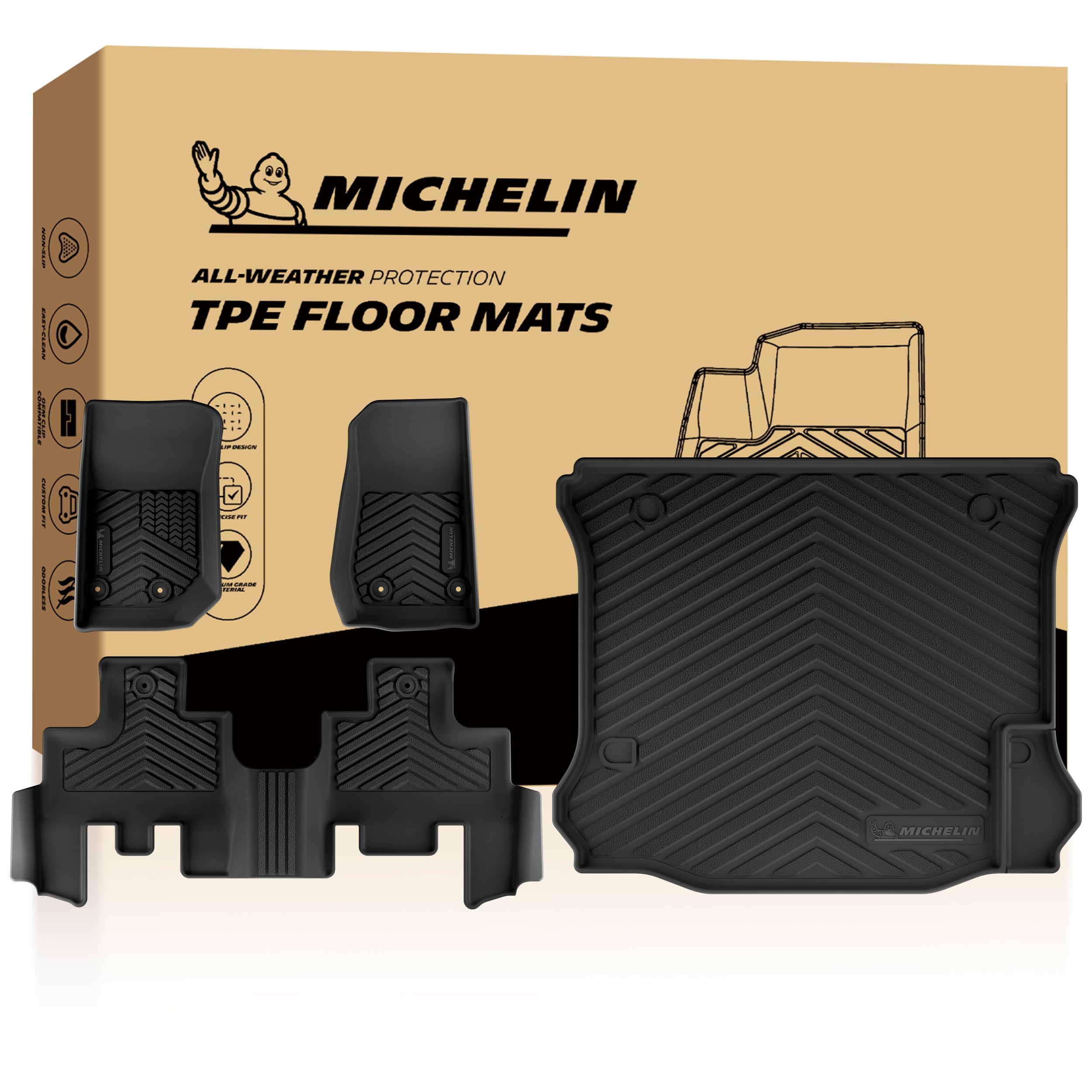 Michelin Vehicle Mats for 2014-2018 Jeep Wrangler JK 4 Doors
