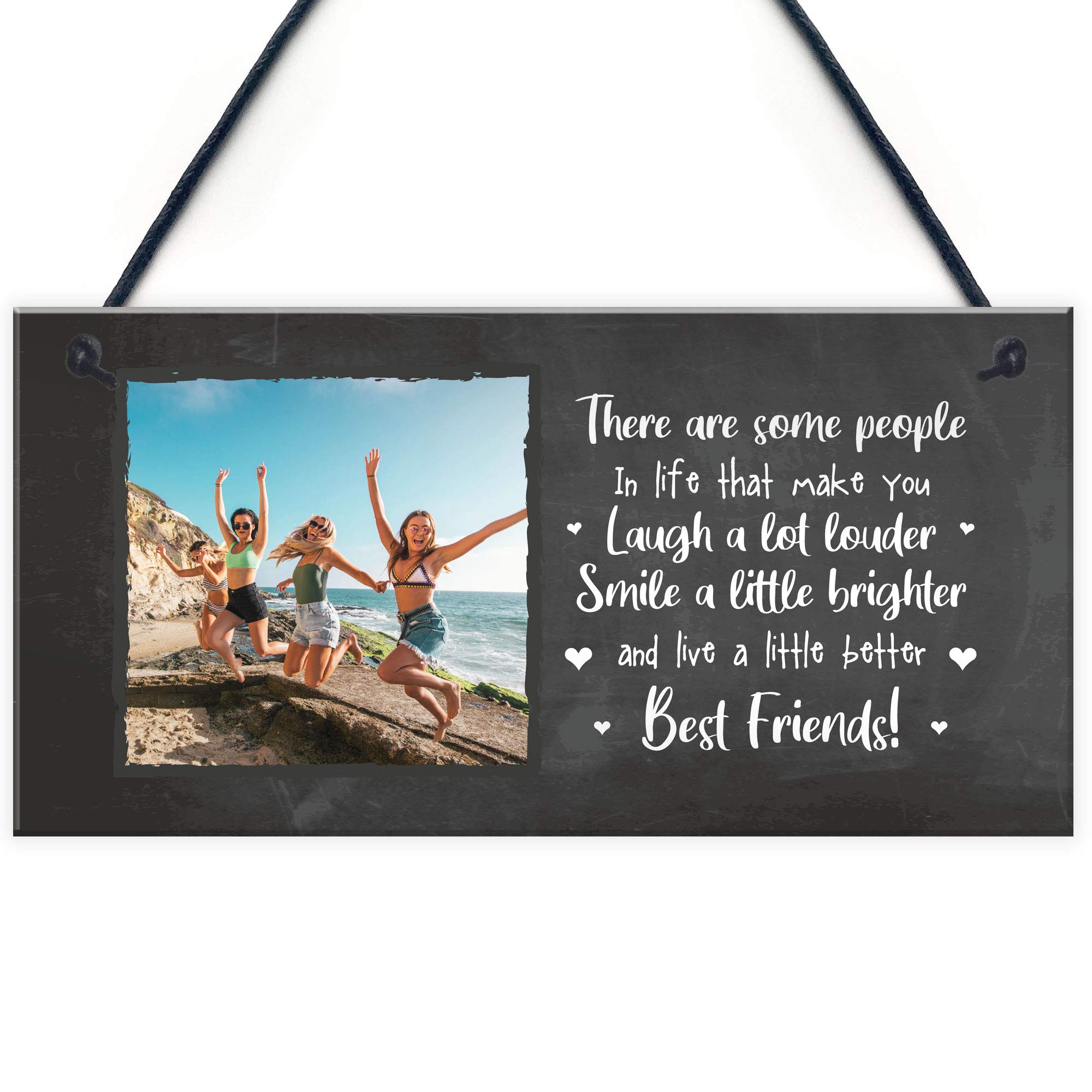 Friendship Plaque Gift For Women Best Friend Sign Personalised Photo Birthday Thank You