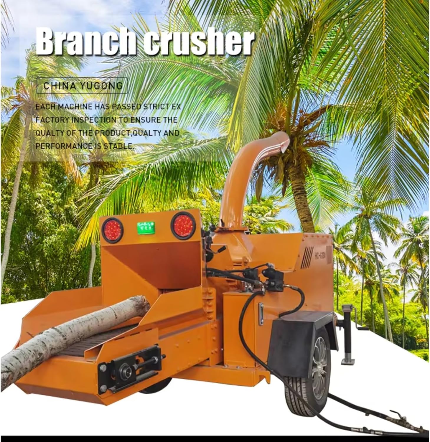 Forestry Mulcher for Tractor, Heavy Duty Wood Chipper for Brush Clearing, Stump & Limb Reduction, 6 Inch Wood Chipper Shredder for Rural Property & Agricultural Tasks