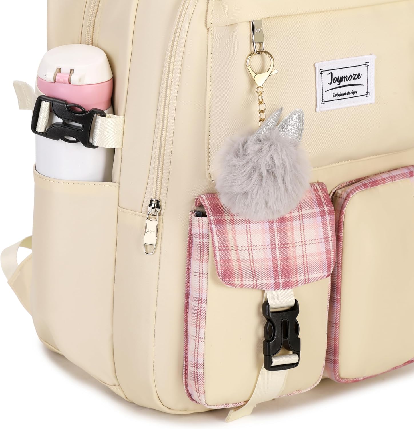 Joymoze Cute Backpack for Girl Teenager Daily Backpack Women Backpack Purse Ivory - Image 9