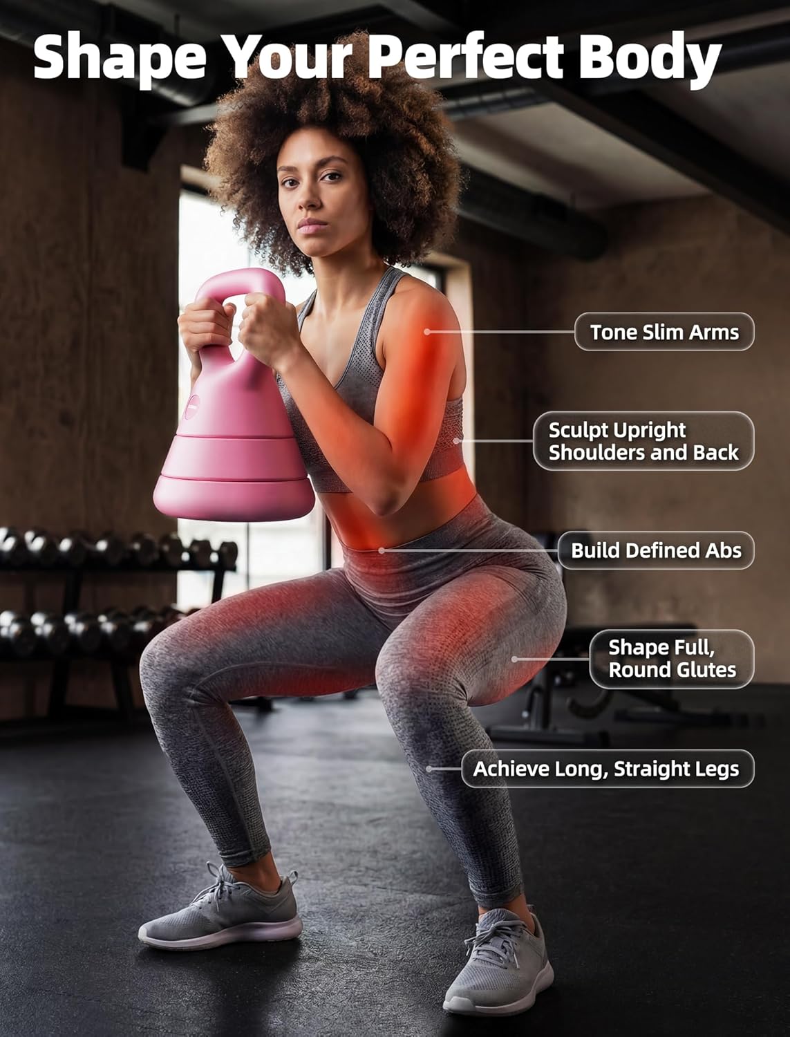 EAST MOUNT 15LB Adjustable Kettlebell Set – 3-in-1 (5/9/15 LB), Compact Adjustable Weights, Wide Triangle Handle and Wrist-Friendly Design for Home Gym, Full-Body Workouts and Strength Training