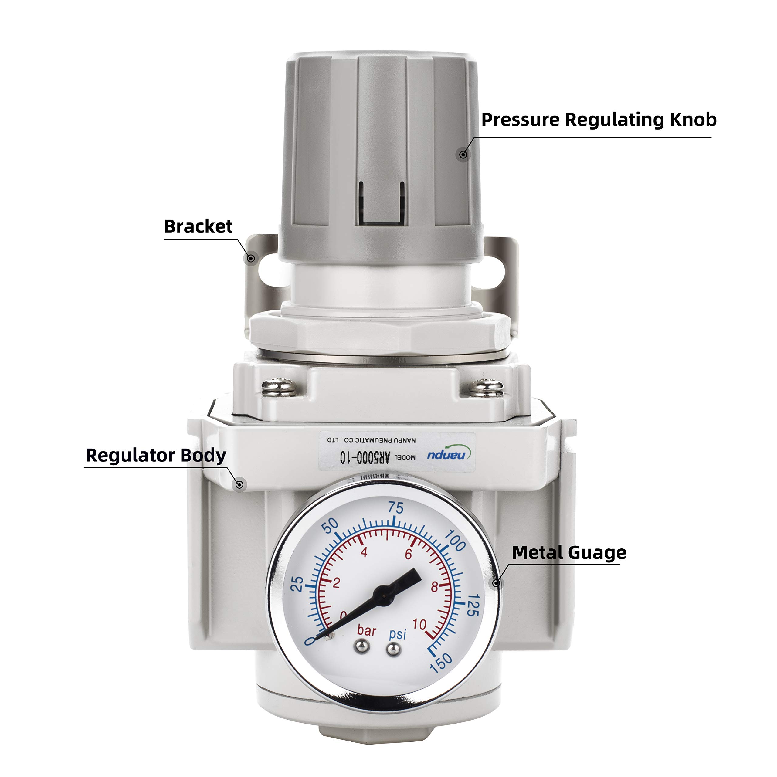 NANPU 1" NPT Air Regulator - Precise Air Control -2 NANPU 1" NPT Air Regulator - Precise Air Control -2