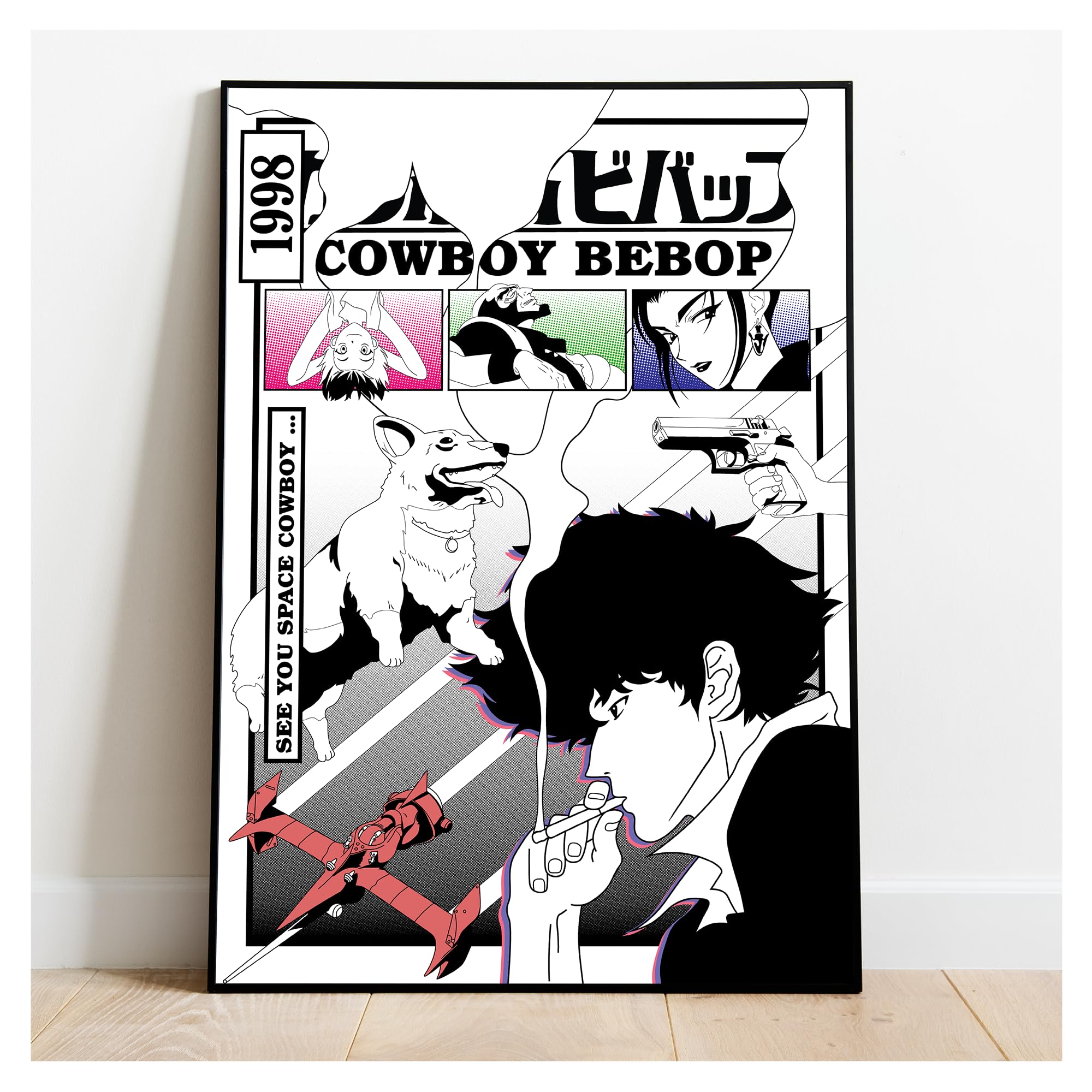 Cowboy Bebop | Spike Spiegel A5 A4 A3 A2 A1 A0 Portrait Original Wall Art Painting Poster Print Japanese Anime Comic Style | Original | A4